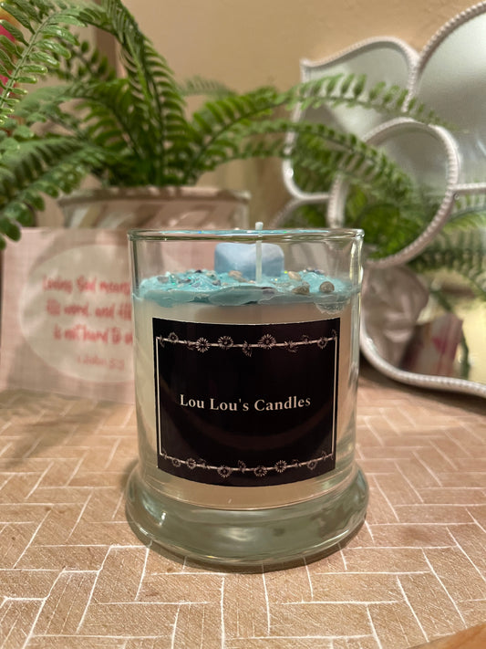 Blue Frosting candle